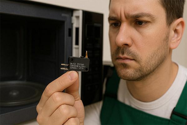 بررسی میکرسویچ درب ماکروفر