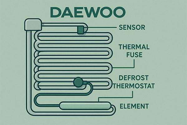 تعمیرات سیستم دیفراست یخچال دوو 