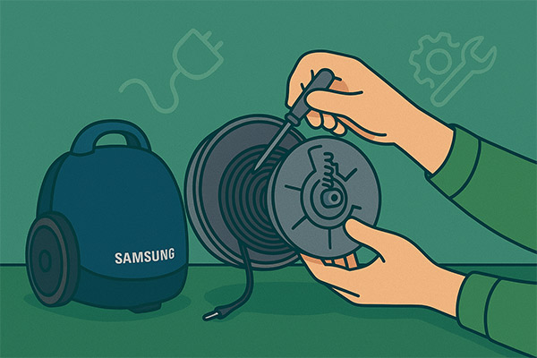 تعمیرات سیم جمع کن جاروبرقی سامسونگ 