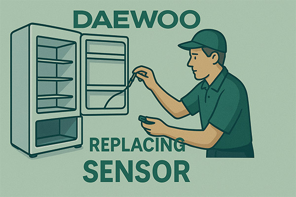 تعویض سنسور NTC یخچال دوو 