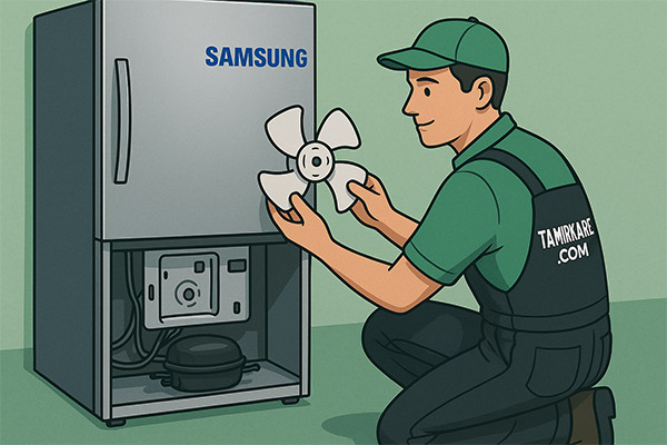 تعویض فن یخچال سامسونگ 