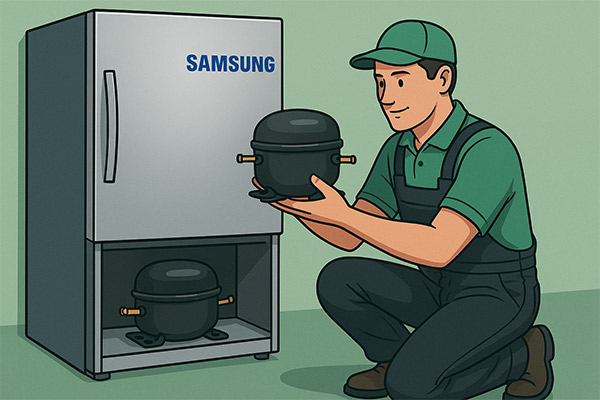 تعویض موتور یخچال سامسونگ