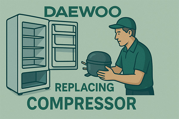 تعویض کمپرسور یخچال دوو 