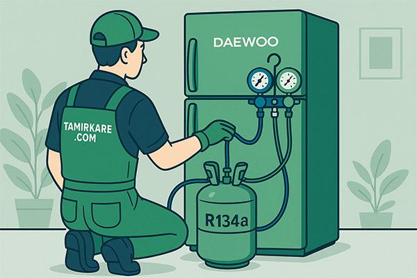 شارژ گاز یخچال دوو