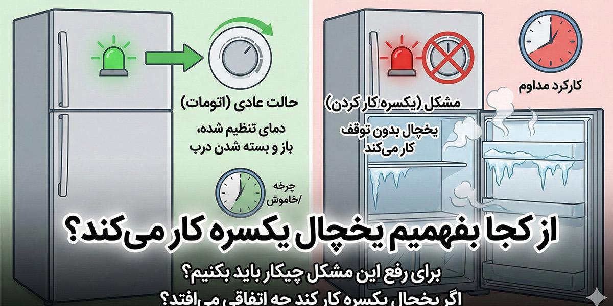 از کجا بفهمیم یخچال یکسره کار میکند