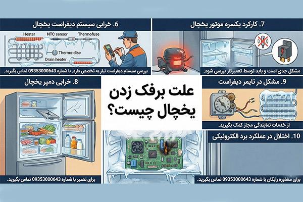 دلیل برفک زدن یخچال