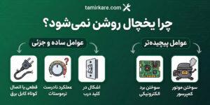 علت روشن نشدن یخچال