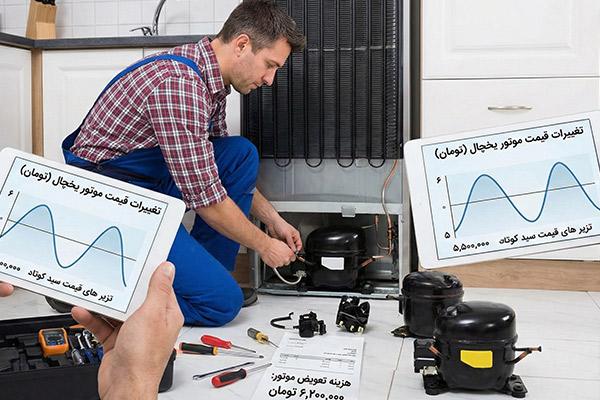 هزینه تعویض موتور یخچال