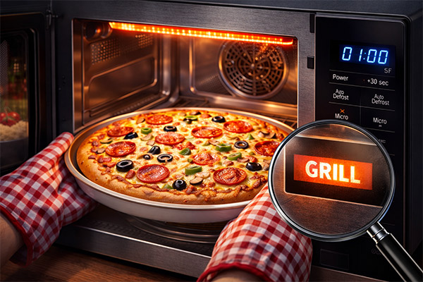 پخت پیتزا با گریل مایکروفر