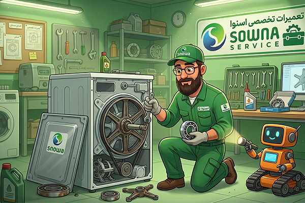 تعویض بلبرینگ لباسشویی اسنوا