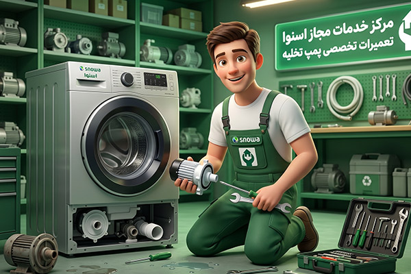 تعویض پمپ تخلیه لباسشویی اسنوا