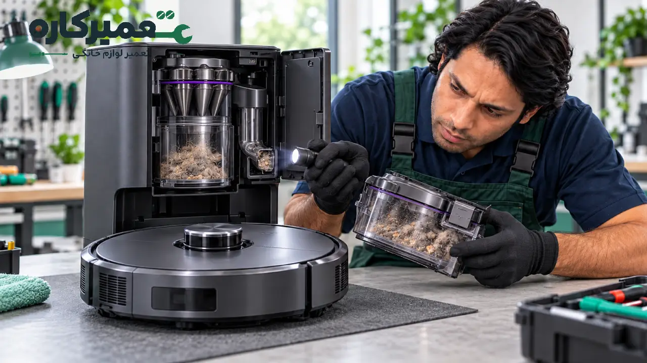تخلیه نکردن جارو رباتیک