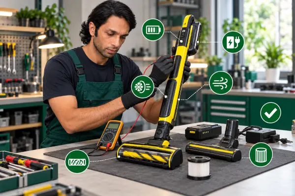 مشکلات رایج جارو شارژی کارچر